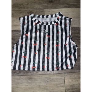 Jed North Cropped Active Tank Top Cherries Small EUC‎